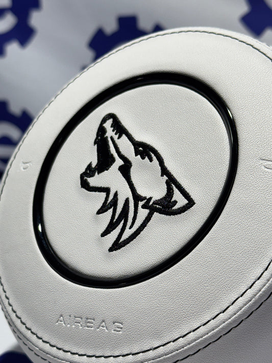 Ford Mustang Coyote Airbag Cover - White Leather