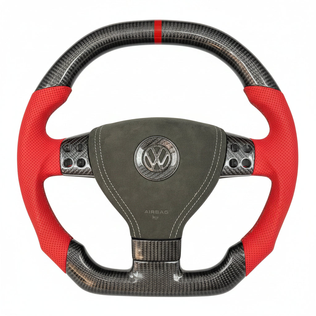 2004–2009 Volkswagen Golf / Jetta MK5 Carbon Fiber Steering Wheel – Customizable