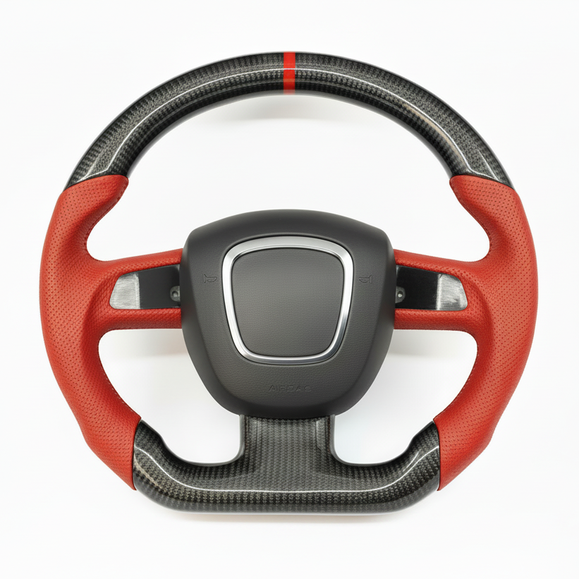 2004–2011 Audi A3/S3/RS3, A4/S4/RS4, A5/S5/RS5 Carbon Fiber Steering Wheel – Customizable