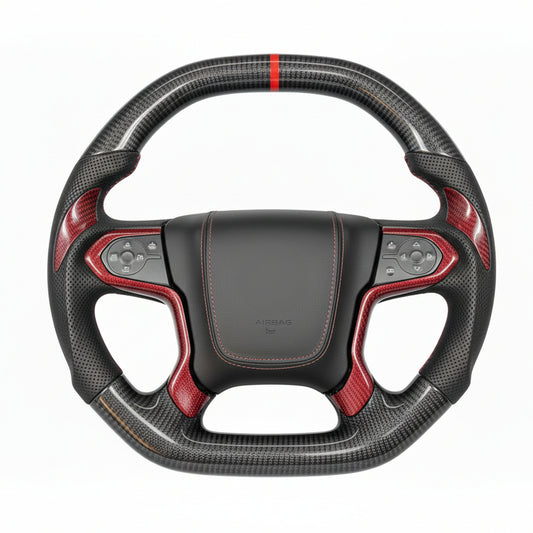 2014–2018 Chevrolet Silverado / Suburban / Tahoe Carbon Fiber Steering Wheel – Customizable