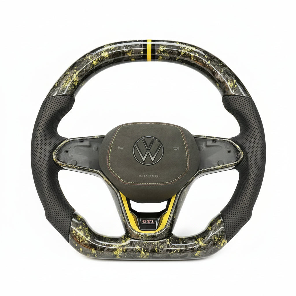 2022+ Volkswagen Golf MK8 GTI / Golf R / Jetta GLI Carbon Fiber Steering Wheel – Customizable