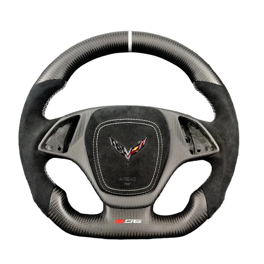 Volante de fibra de carbono para Chevrolet Corvette C7 2014-2019 - Personalizable