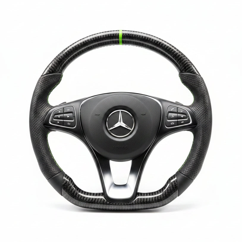 2014–2019 Mercedes-Benz C-Class / E-Class / CLA / CLS / GLA / GLC / GLE / GLS / Vito Carbon Fiber Steering Wheel – Customizable