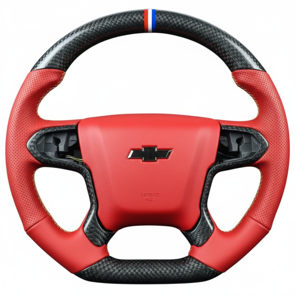 2014-2020 Chevy Silverado Tahoe Carbon Fiber Steering Wheel - Customizable