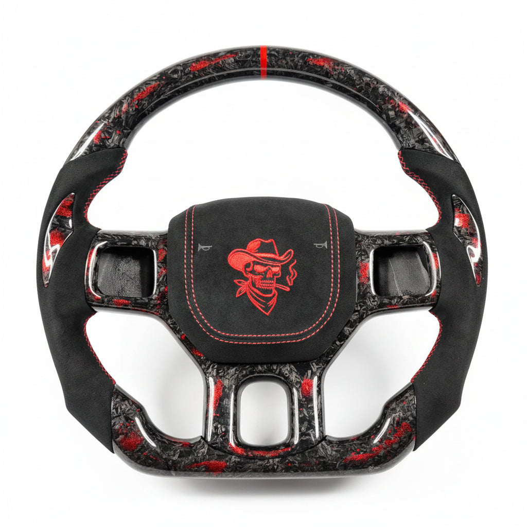 Volante de fibra de carbono para RAM 1500 2500 3500 2012-2018 - Personalizable