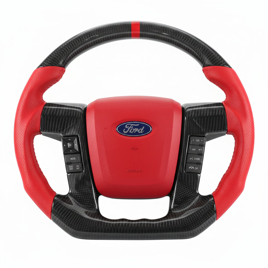 2009-2014 Ford F150, F-250, F-350, F-450, Excursion Super Duty Carbon Fiber Steering Wheel - customizable