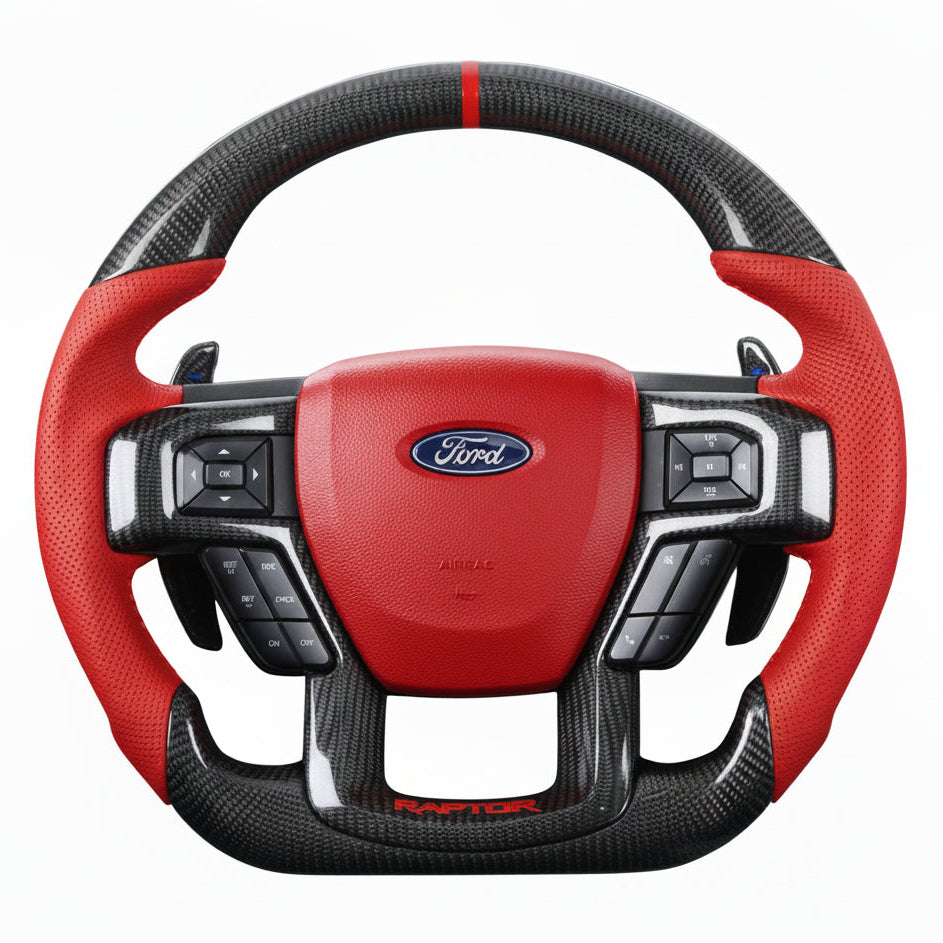 2015-2020 Ford F150 | F-250 | F-350 Carbon Fiber Steering Wheel - Customizable