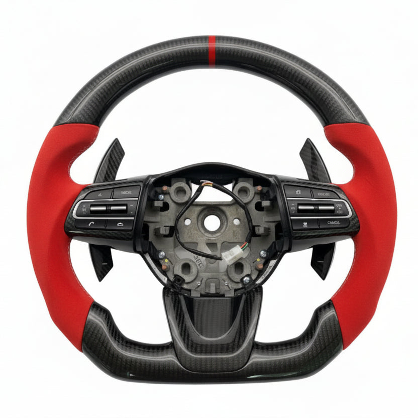 Volante de fibra de carbono para Kia Stinger 2017-2024 - Personalizable