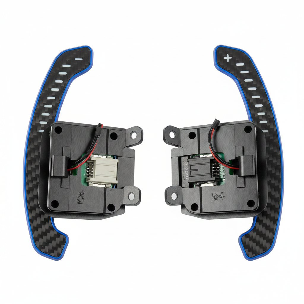 BMW E-Chassis F1 Series™ LED Magnetic Carbon Fiber Paddle Shifters