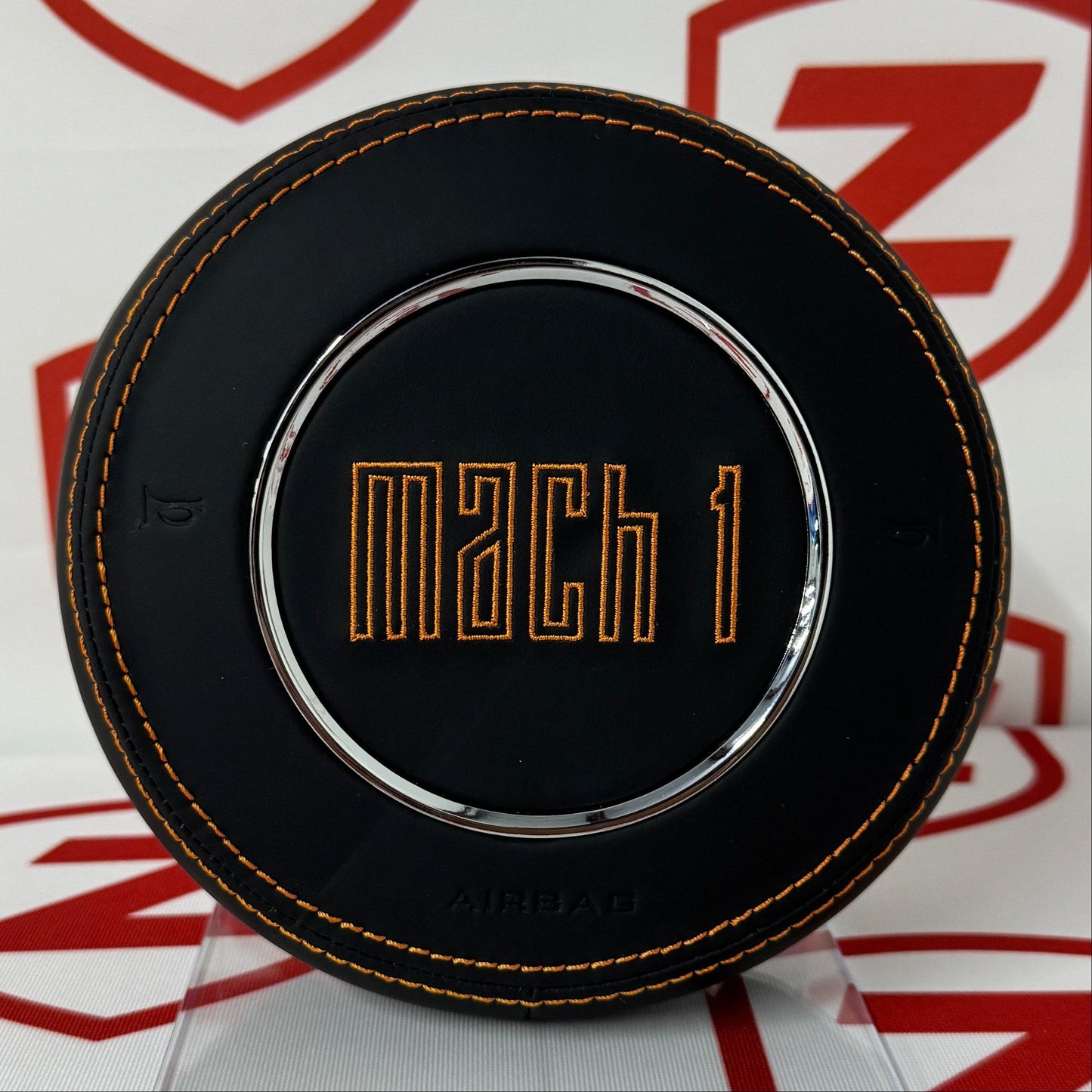 Ford Mustang Mach 1 Embroidered Airbag Cover - Orange