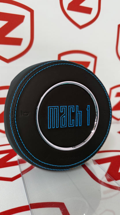 Ford Mustang Mach 1 Embroidered Airbag Cover - Grabber Blue