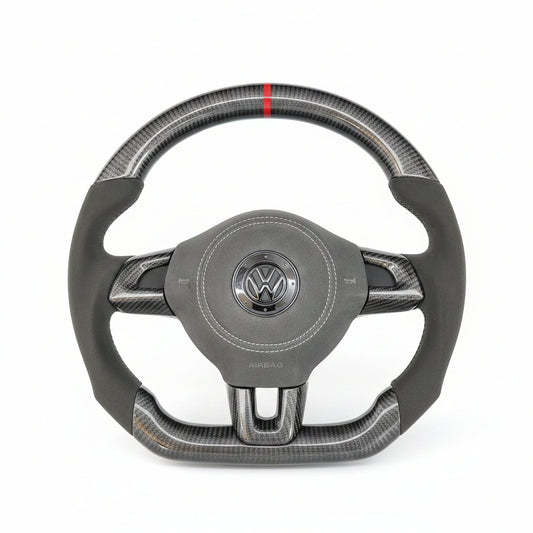 Volante de fibra de carbono para Volkswagen Golf / GTI / GTD / R 2010-2014 - Personalizable