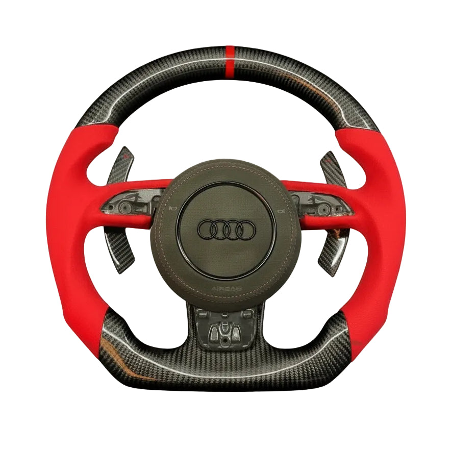 2010–2018 Audi A6 / S6 / RS6, A7 / S7 / RS7, A8 / S8 Carbon Fiber Steering Wheel – Customizable