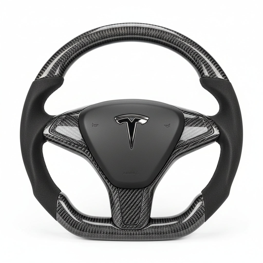 2013–2020 Tesla Model S / Model X Carbon Fiber Steering Wheel – Customizable