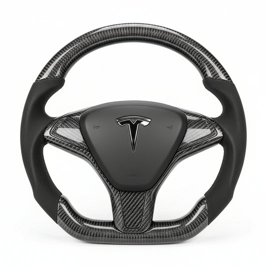 2013–2020 Tesla Model S / Model X Carbon Fiber Steering Wheel – Customizable