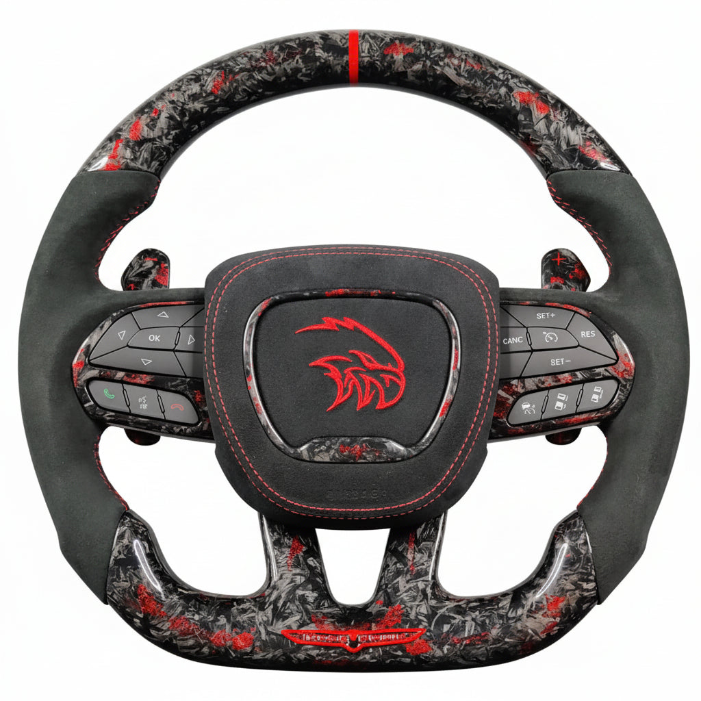 2018–2021 Jeep Grand Cherokee Trackhawk Carbon Fiber Steering Wheel – Customizable