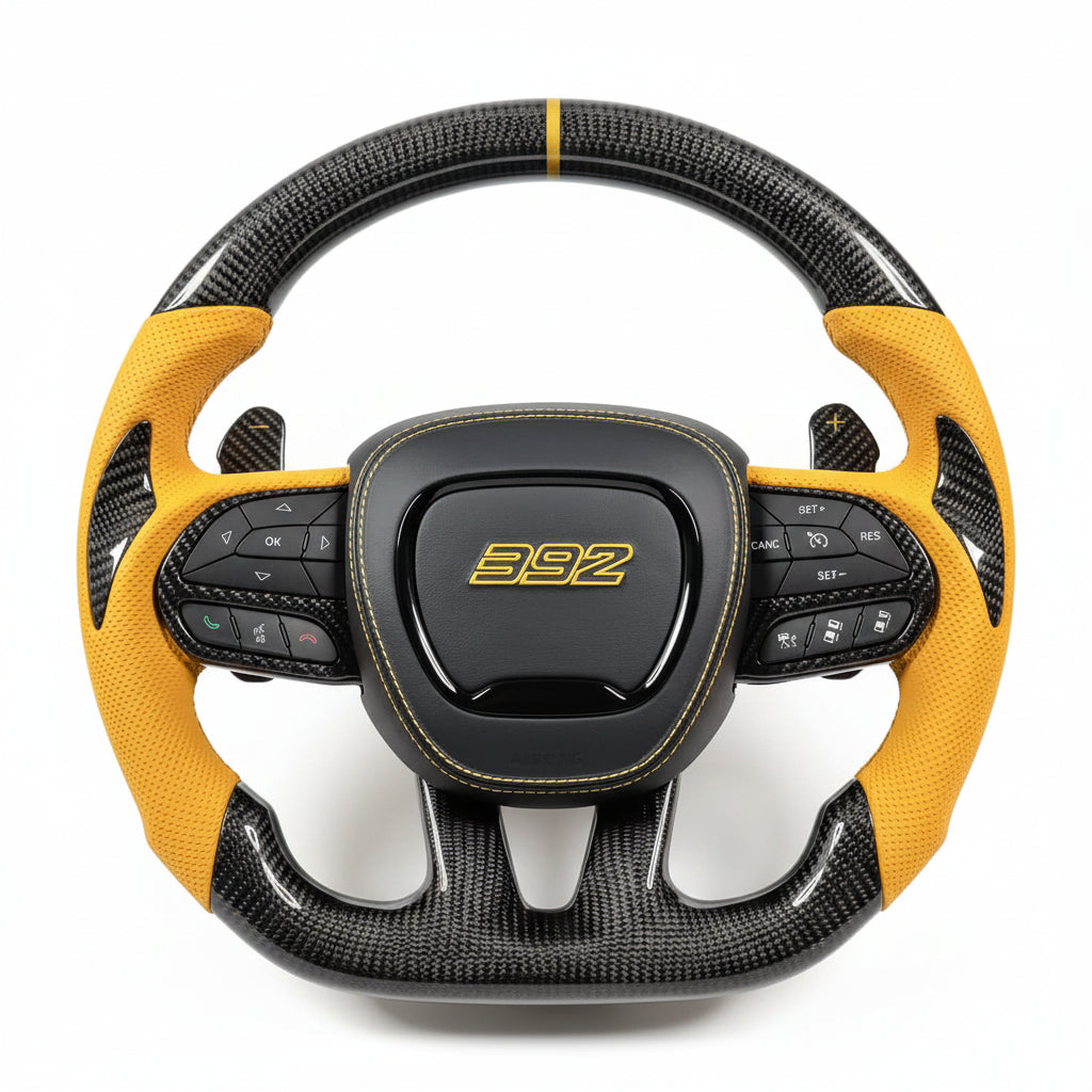 2018–2021 Jeep Grand Cherokee Trackhawk Carbon Fiber Steering Wheel – Customizable
