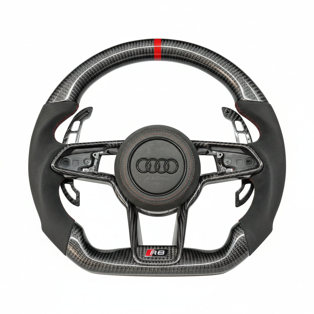 Volante de fibra de carbono para Audi R8 2016-2023 - Personalizable