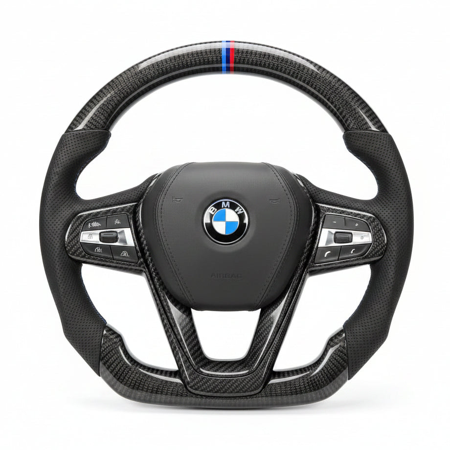 2019–2024 BMW G2X / G30 3/4/5 Series Non-M Sport Carbon Fiber Steering Wheel – Customizable
