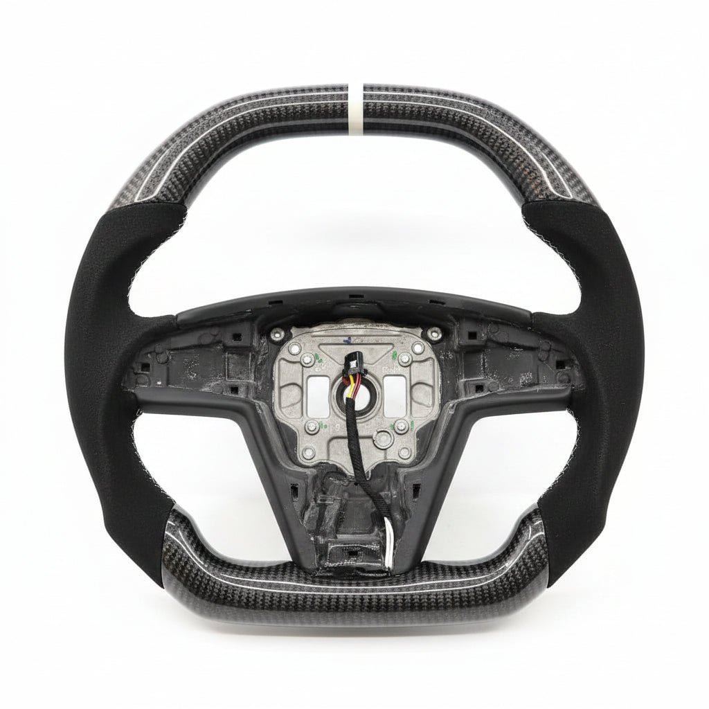 2013–2020 Tesla Model S / Model X Carbon Fiber Steering Wheel – Customizable