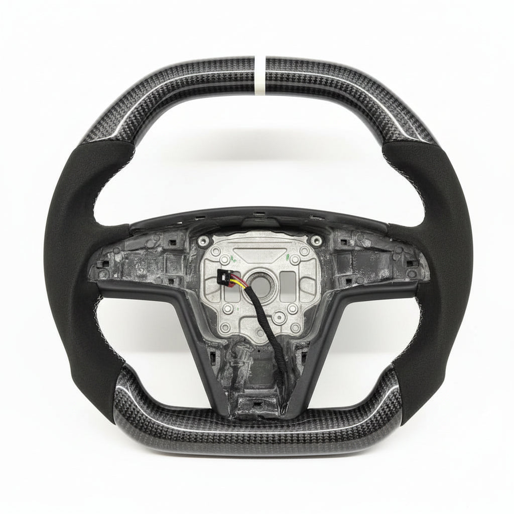 2021–2023 Tesla Model S / Model X Carbon Fiber Steering Wheel – Customizable