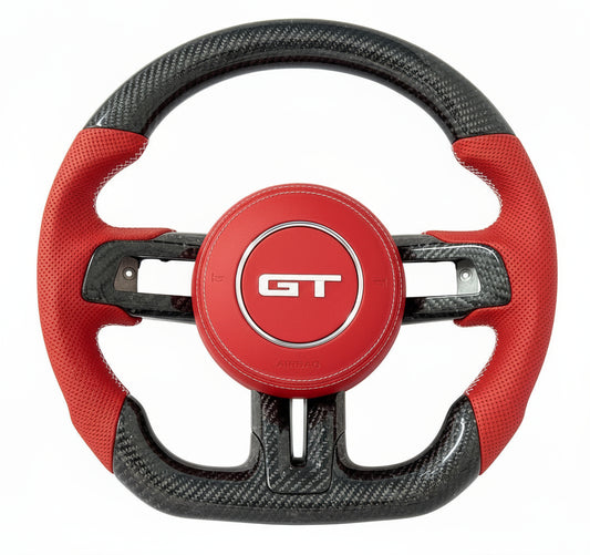 2015-2023 Ford Mustang GT Carbon Fiber Steering Wheel - Preset