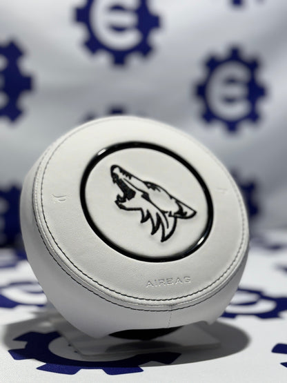 Ford Mustang Coyote Airbag Cover - White Leather