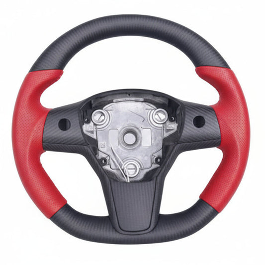 2017-2023 Tesla Model Y Carbon Fiber Steering Wheel - Customizable