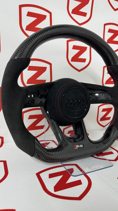 2010-2021 Audi RS Carbon Fiber Steering Wheel - Customizable