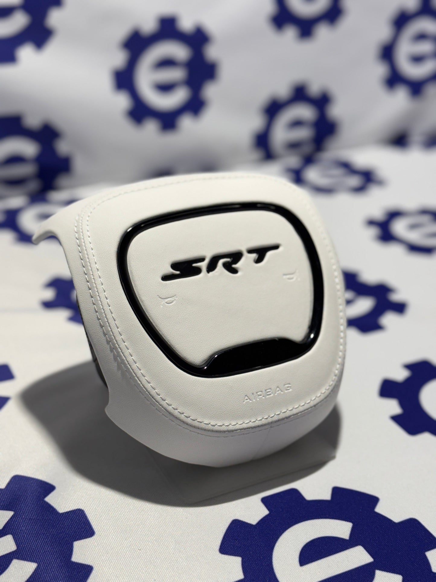 2015+ Dodge Airbag Cover - White Leather
