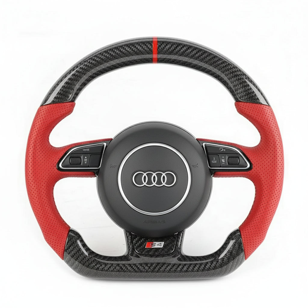 2010-2021 Audi A / S / RS Style (1st Gen) Carbon Fiber Steering Wheel - Customizable