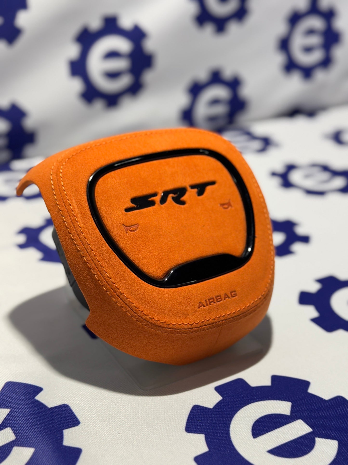 2015+ Dodge Airbag Cover - Orange Alcantara