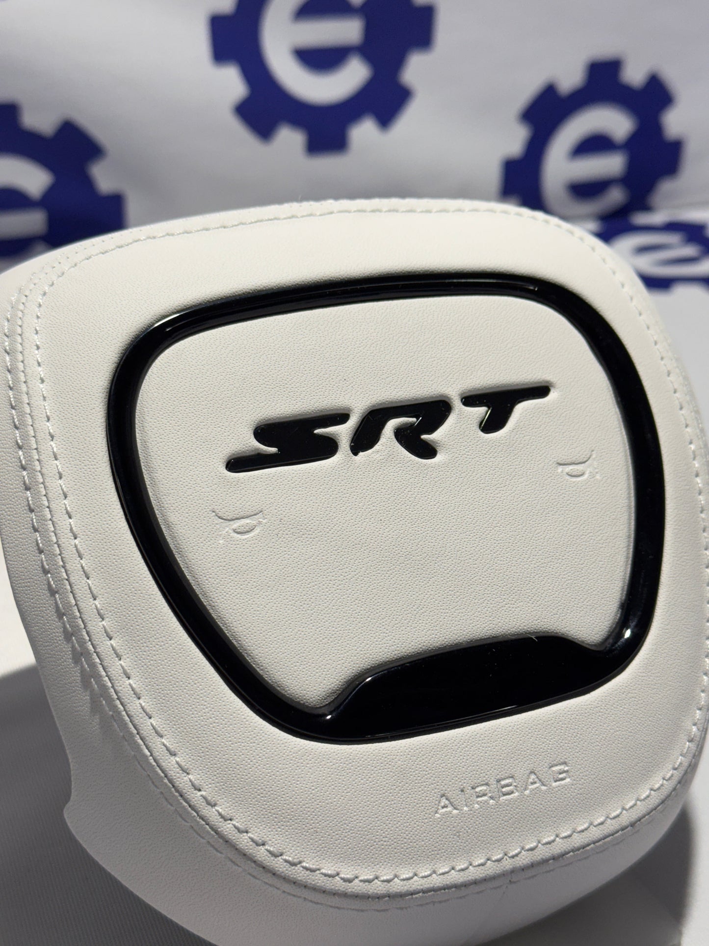 2015+ Dodge Airbag Cover - White Leather