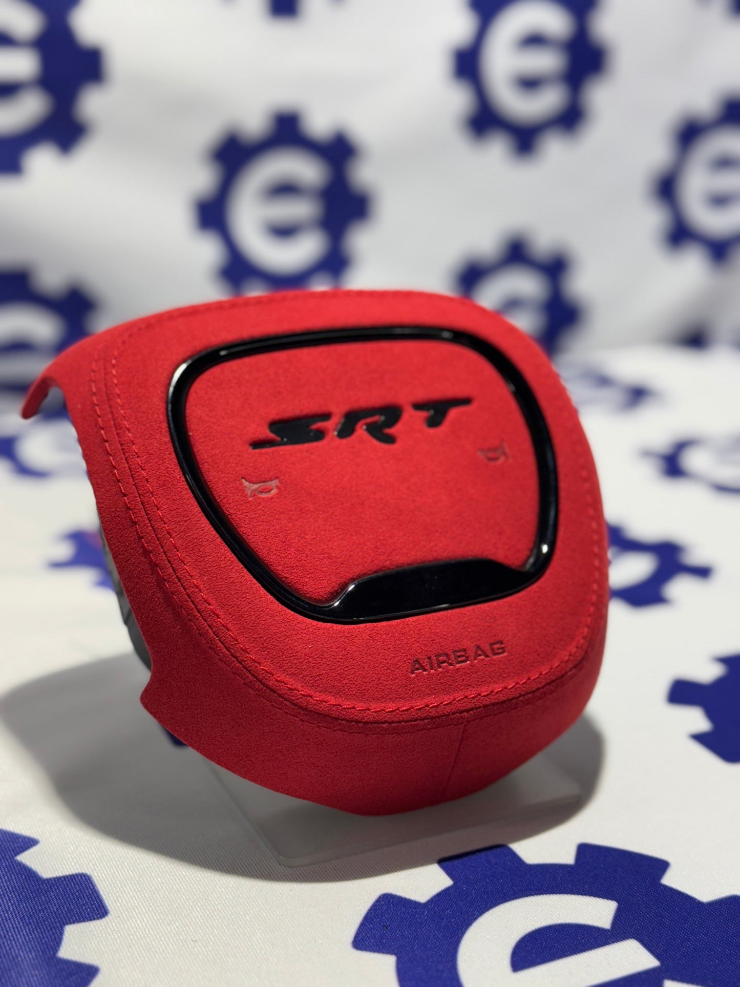 2015+ Dodge Airbag Cover - Red Alcantara