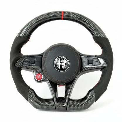 2017-2021 Alfa Romeo Stelvio/Giulia Carbon Fiber Steering Wheel - Customizable