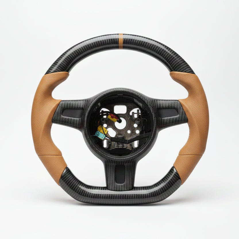 2009–2015 Porsche Boxster Carbon Fiber Steering Wheel – Customizable