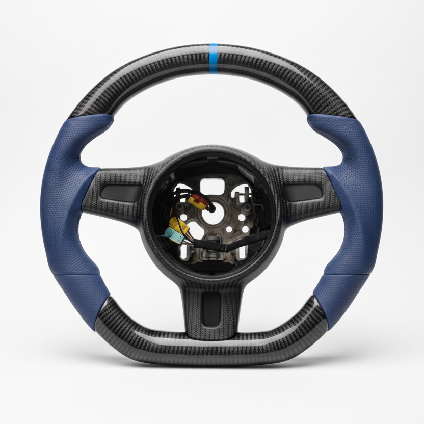2009–2015 Porsche Boxster Carbon Fiber Steering Wheel – Customizable