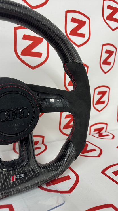 2010-2021 Audi RS Carbon Fiber Steering Wheel - Customizable