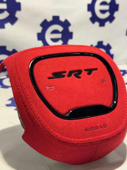 2015+ Dodge Airbag Cover - Red Alcantara