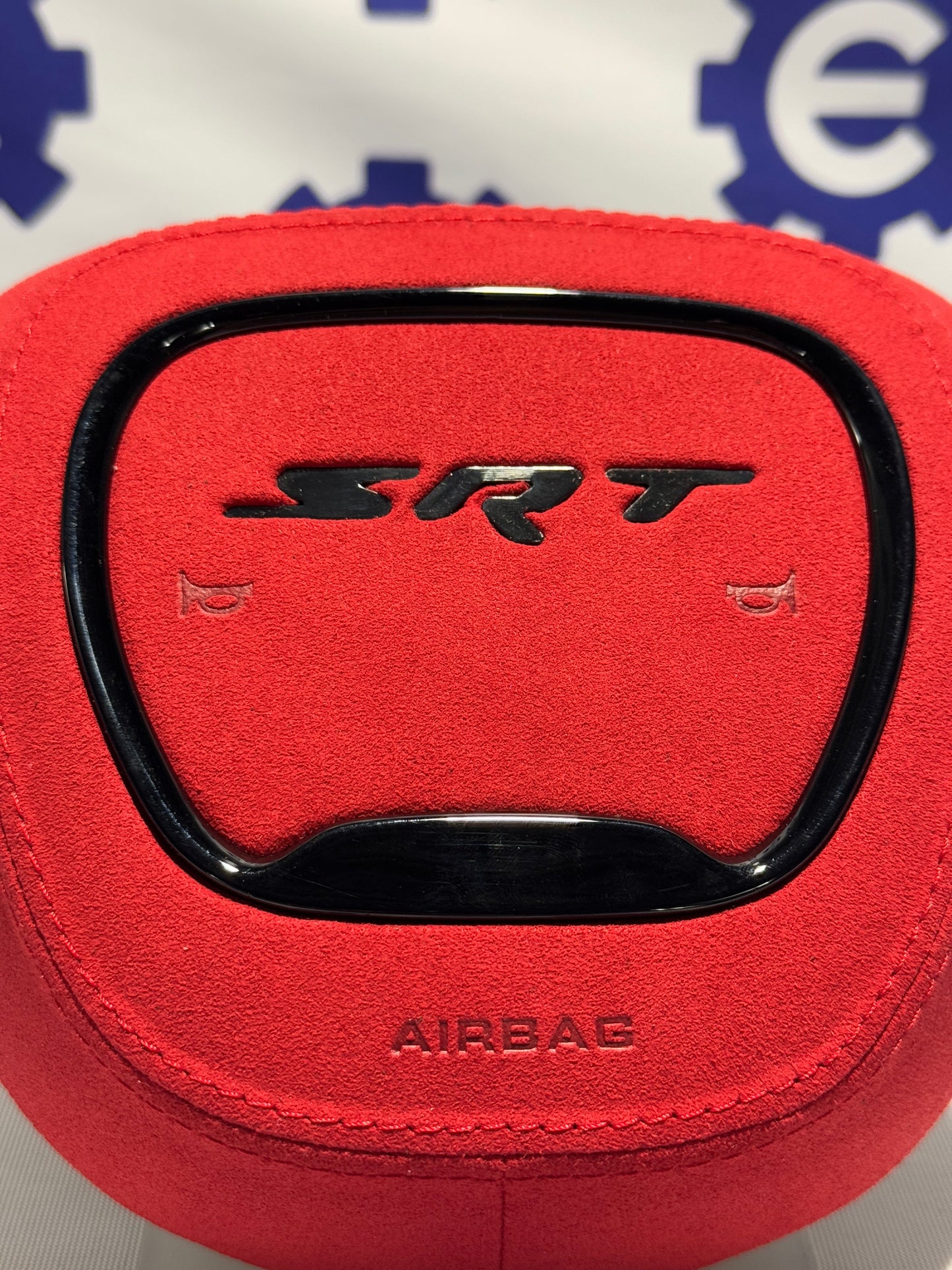 2015+ Dodge Airbag Cover - Red Alcantara