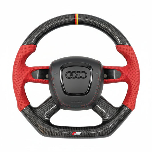 2004–2011 Audi A3/S3/RS3, A4/S4/RS4, A5/S5/RS5 Carbon Fiber Steering Wheel – Customizable