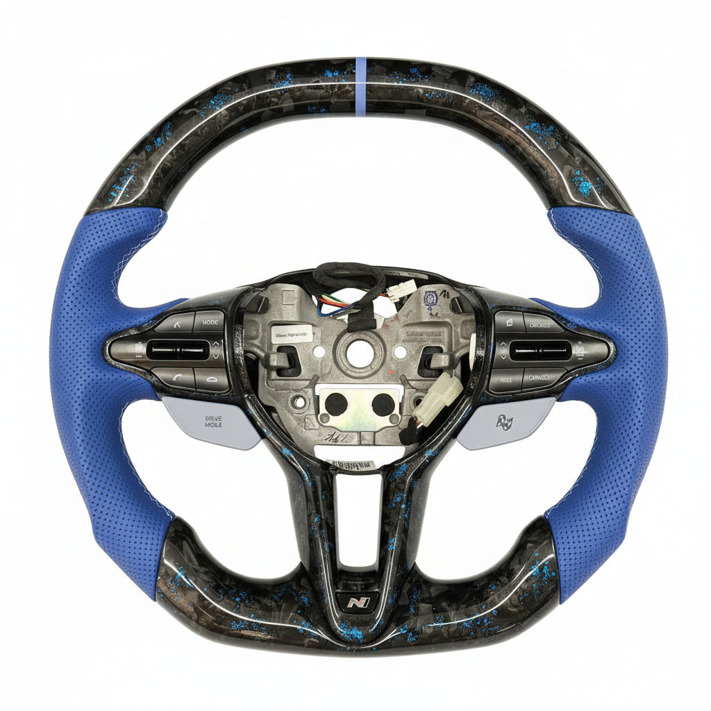 2019+ Hyundai Elantra N / Veloster N / i30 N / Kona N Carbon Fiber Steering Wheel – Customizable