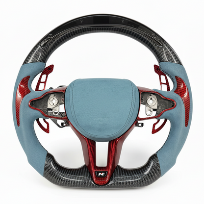 2019+ Hyundai Elantra N / Veloster N / i30 N / Kona N Carbon Fiber Steering Wheel – Customizable