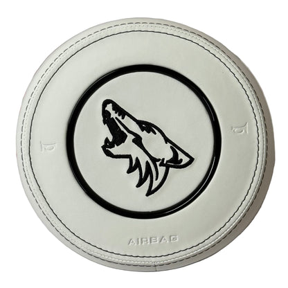 Ford Mustang Coyote Embroidered Airbag Cover - White Leather