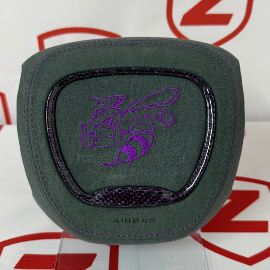 2015+ Dodge Airbag Cover - Green W/ Purple Bee