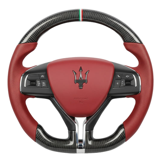 2013-2024 Maserati Ghibli / Levante / Quattroporte Carbon Fiber Steering Wheel – Customizable