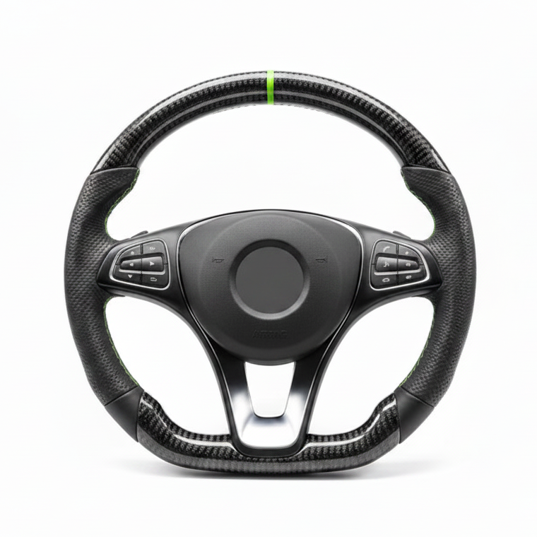 2014–2019 Mercedes-Benz C-Class / E-Class / CLA / CLS / GLA / GLC / GLE / GLS / Vito Carbon Fiber Steering Wheel – Customizable