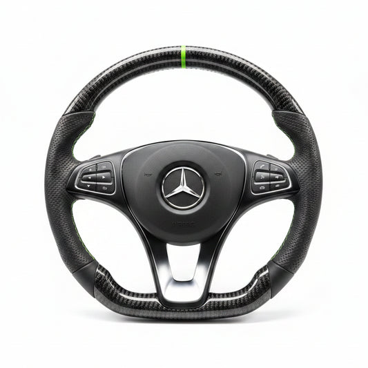 2014–2019 Mercedes-Benz C-Class / E-Class / CLA / CLS / GLA / GLC / GLE / GLS / Vito Carbon Fiber Steering Wheel – Customizable