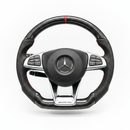 2016+ Mercedes-AMG A45 / C43 / C63 / E63 / GLA45 / SL Carbon Fiber Steering Wheel – Customizable