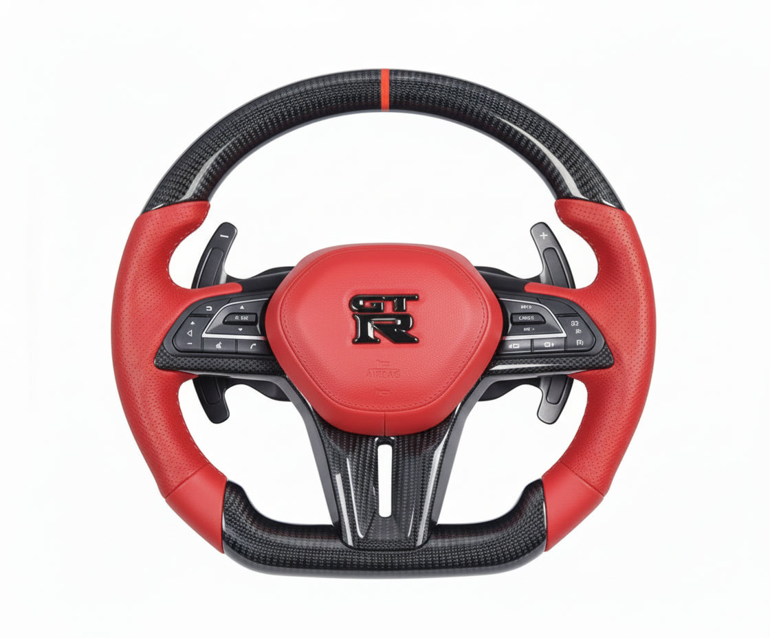 2017-2022 Nissan GTR R35 Carbon Fiber Steering Wheel - Customizable